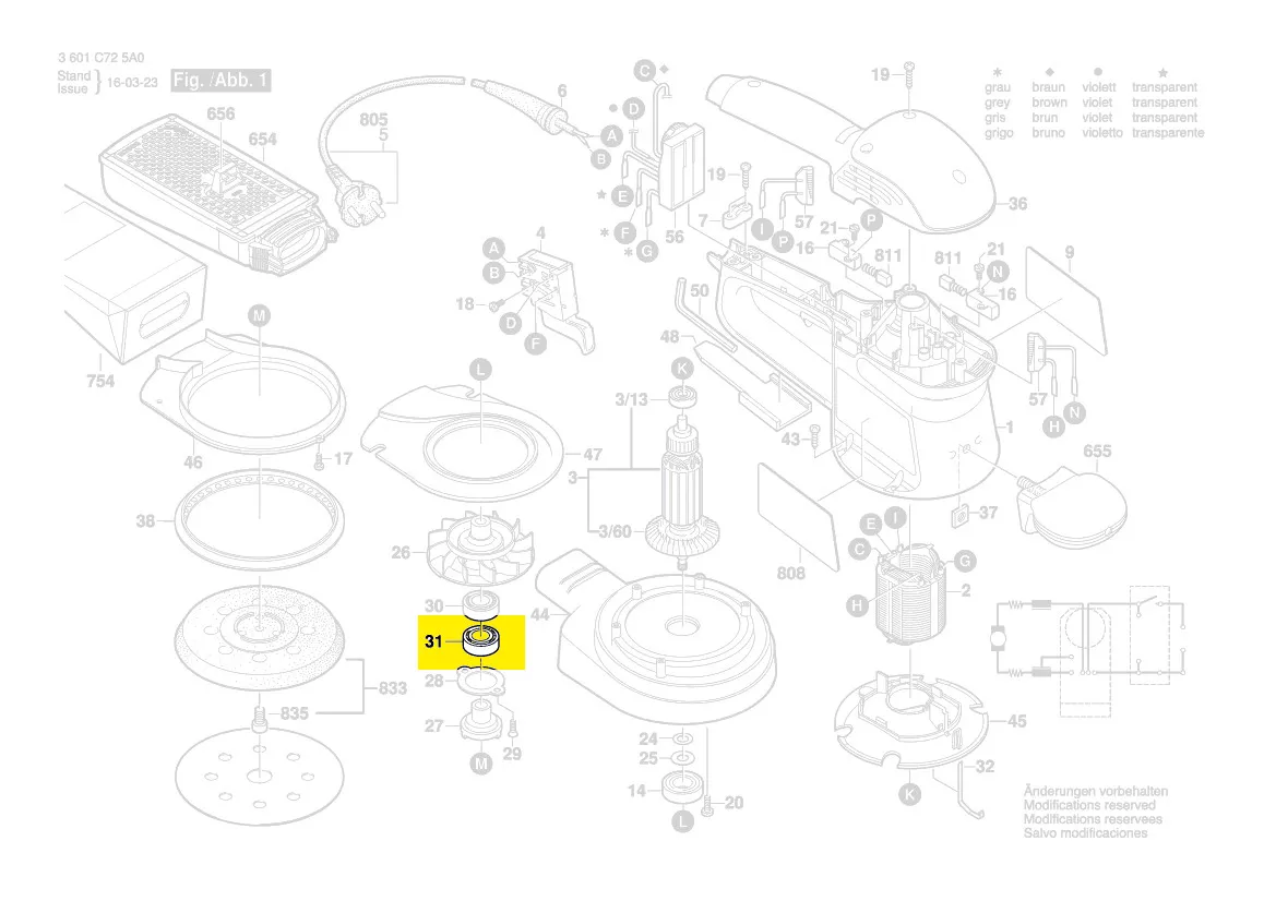 Roulement réf. 2 600 905 048 Bosch